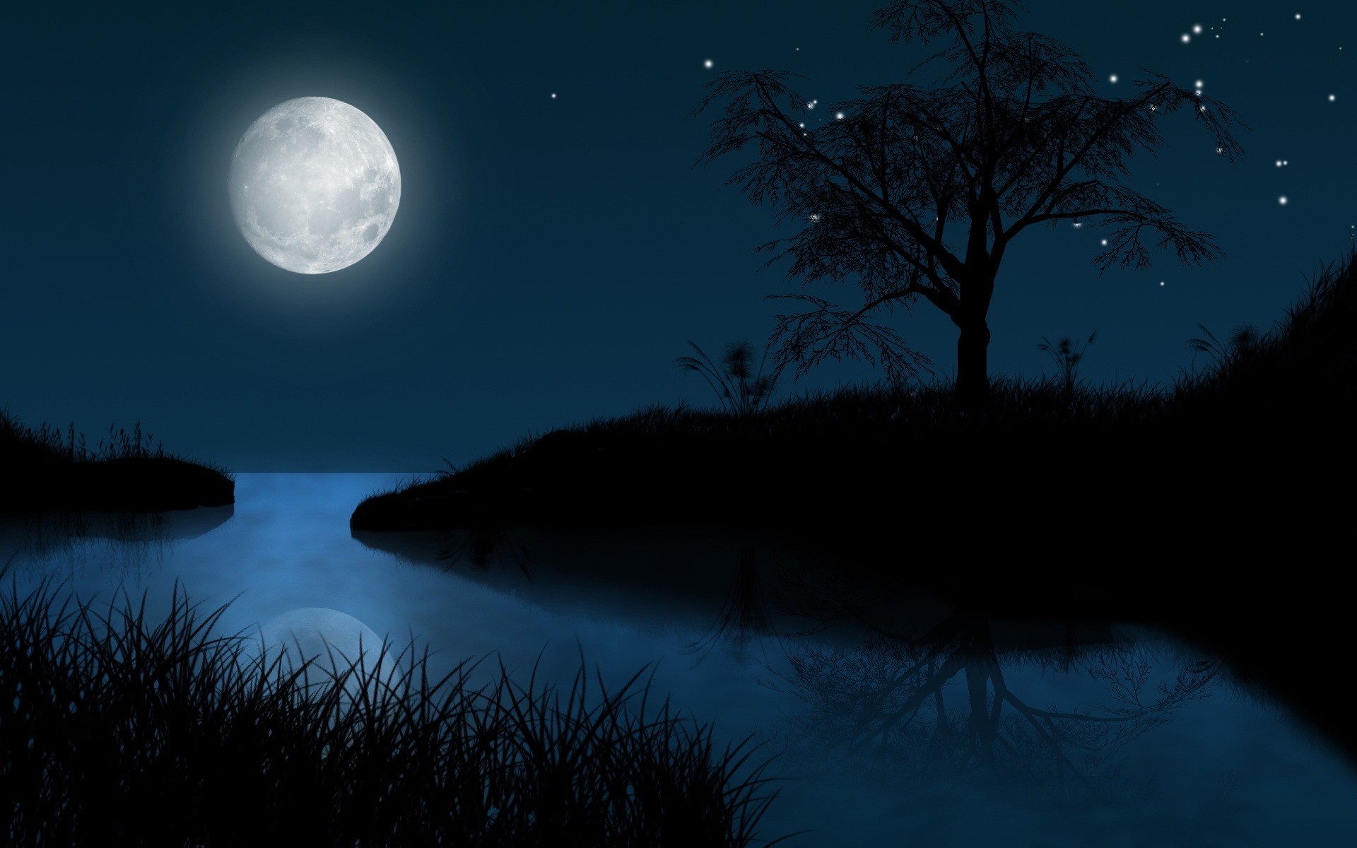 Moon At Night Clipart , HD Wallpaper & Backgrounds