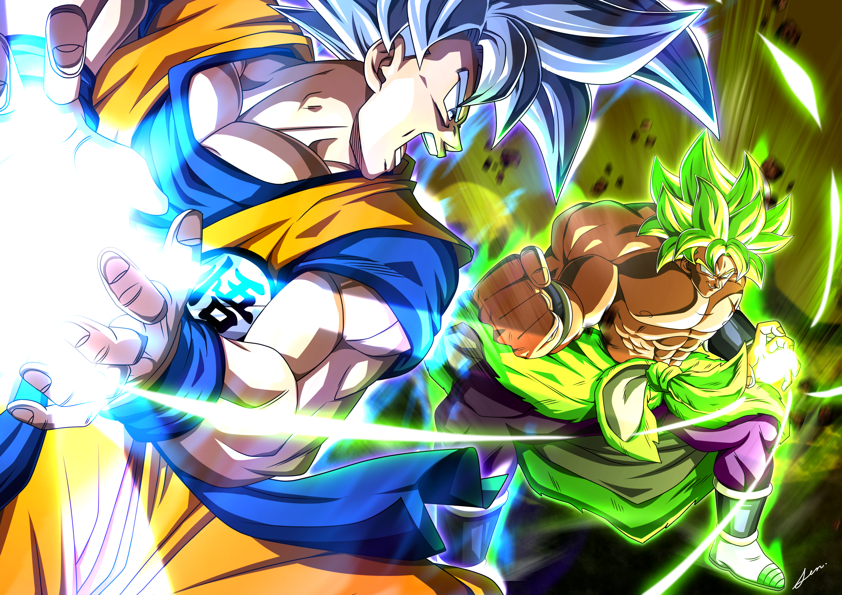 Dbz Broly Wallpaper - Goku Vs Broly Wallpaper Hd , HD Wallpaper & Backgrounds