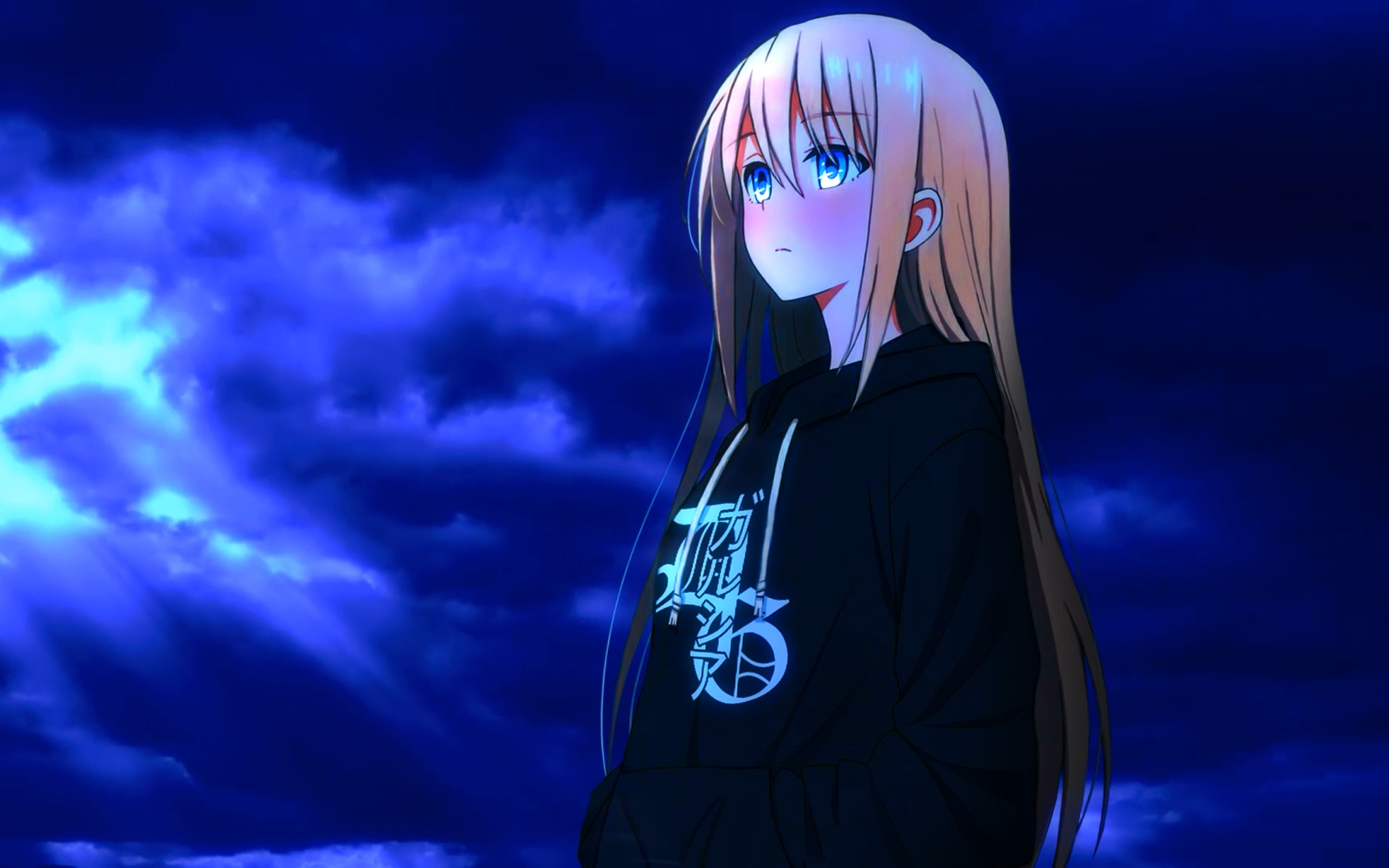 Anime Girl Blonde Blue Eyes , HD Wallpaper & Backgrounds