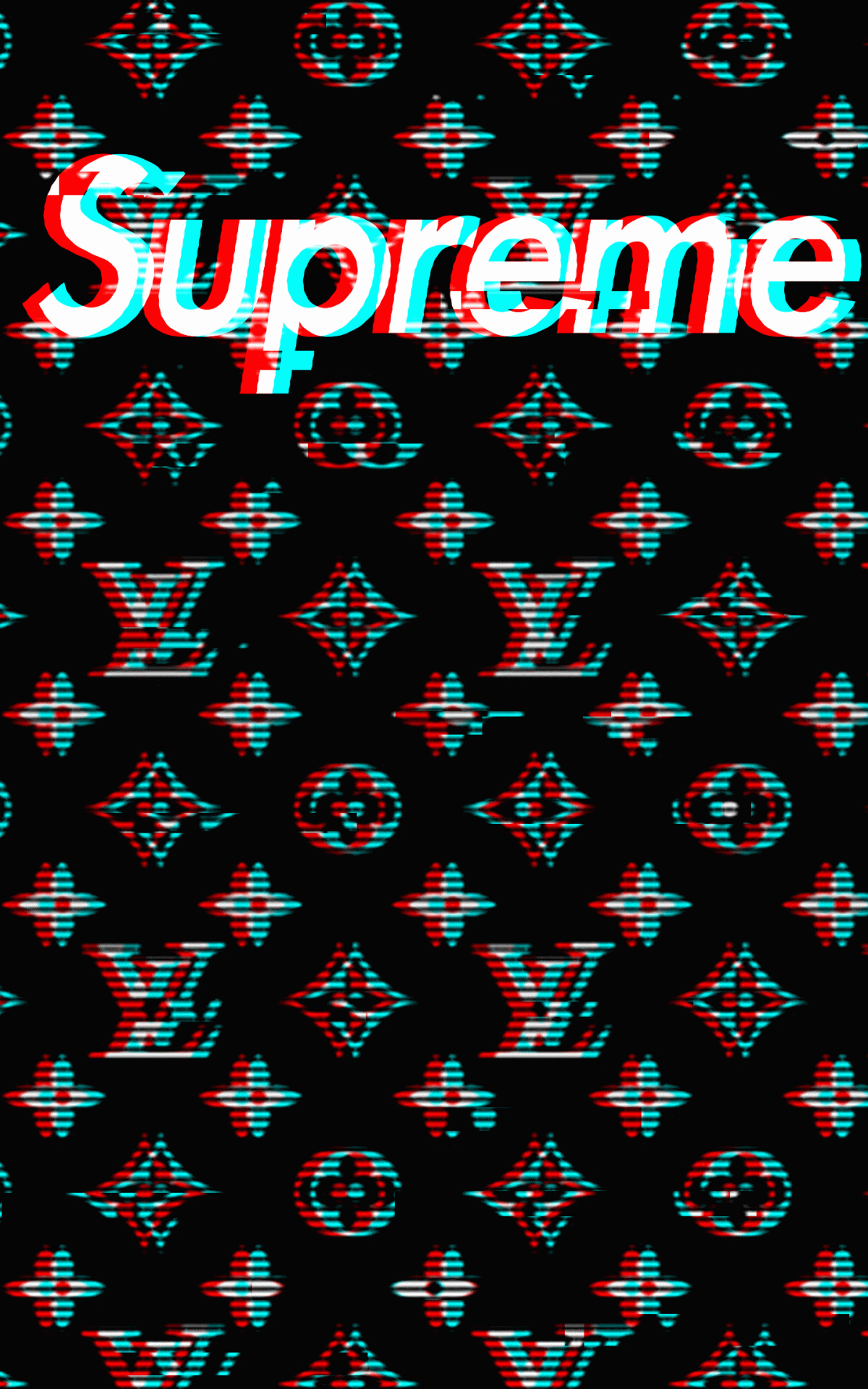 Black Louis Vuitton Supreme Wallpapers Top Black Louis - Supreme Wallpaper Iphone , HD Wallpaper & Backgrounds