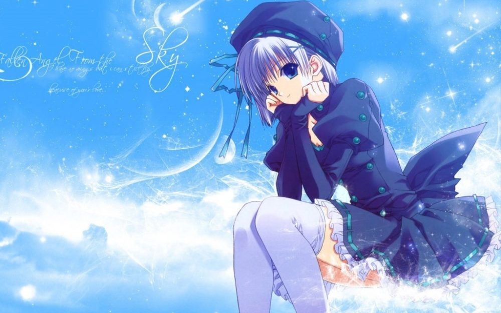 Beautiful Desktop Wallpaper Anime Girl Blue , HD Wallpaper & Backgrounds
