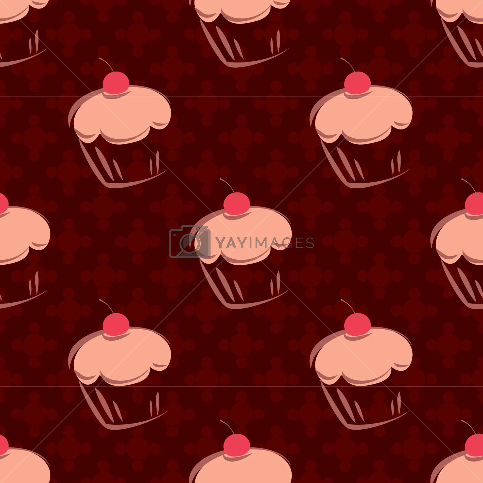 Tile Vector Cake Wallpaper Or Cupcake Background Pattern - Cake Background , HD Wallpaper & Backgrounds