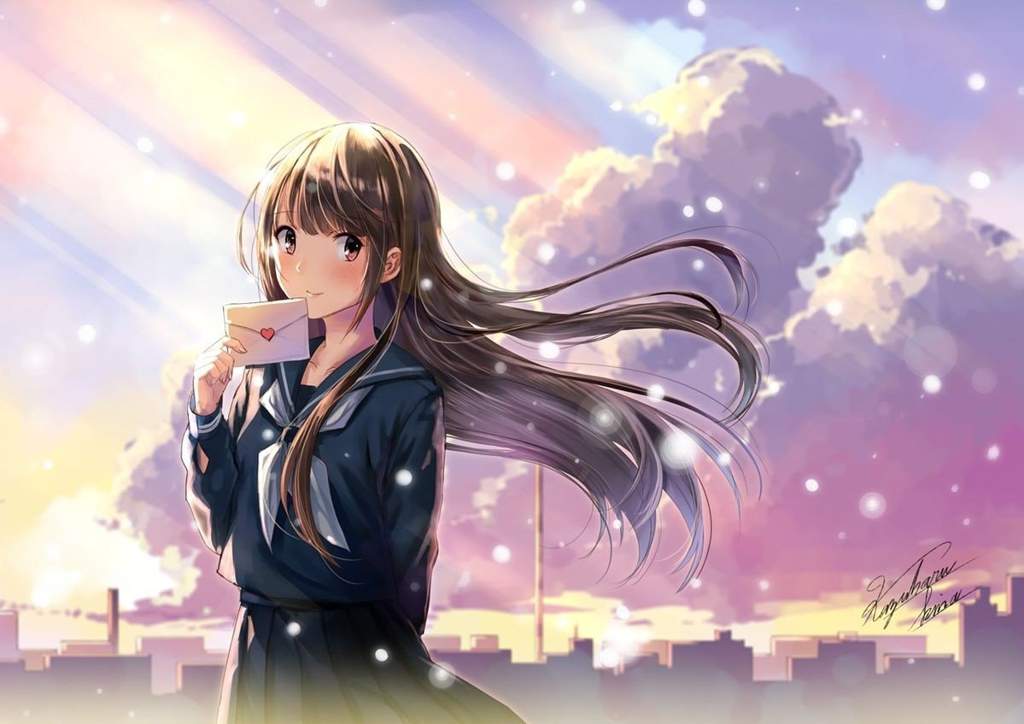 Anime Girl Wallpaper - Kawaii Wallpaper Anime Girl , HD Wallpaper & Backgrounds
