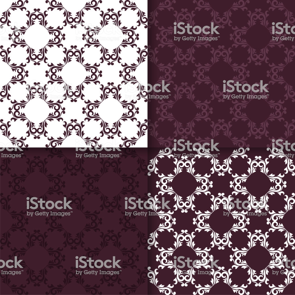 Wallpaper Set Of Maroon Seamless Patterns With Floral - Subscribe And Bell Png , HD Wallpaper & Backgrounds