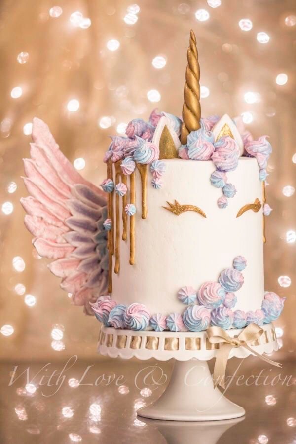 Unicorn And Cake Image - Pastel Unicorn Birthday Cake , HD Wallpaper & Backgrounds