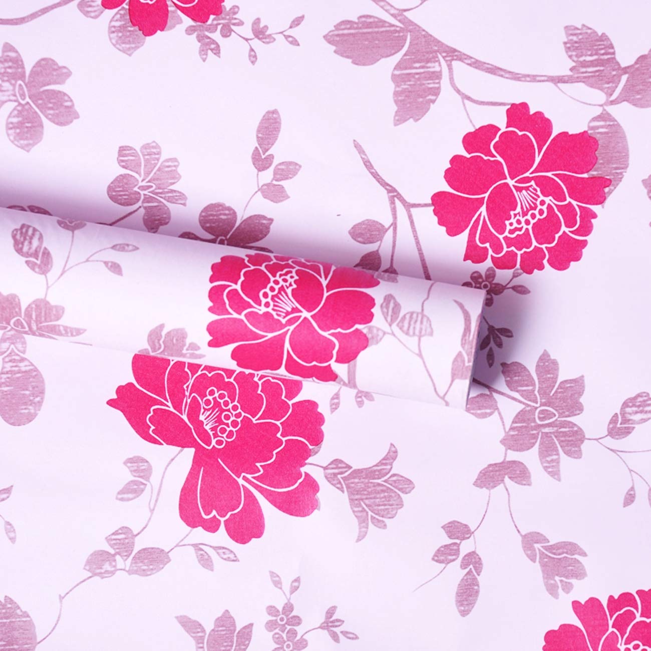 Wow Interiors Dark Red Flower Peel And Stick Self Adhesive - Wallpaper , HD Wallpaper & Backgrounds