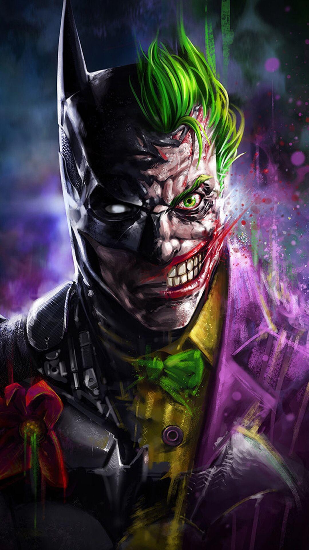 Joker Joker Hd Wallpaper For Iphone Hd Wallpapers - Batman And Joker Face , HD Wallpaper & Backgrounds