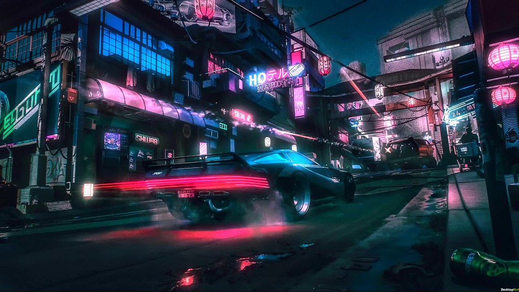 Cyberpunk Neon Car Live Wallpaper - Cyberpunk Art , HD Wallpaper & Backgrounds