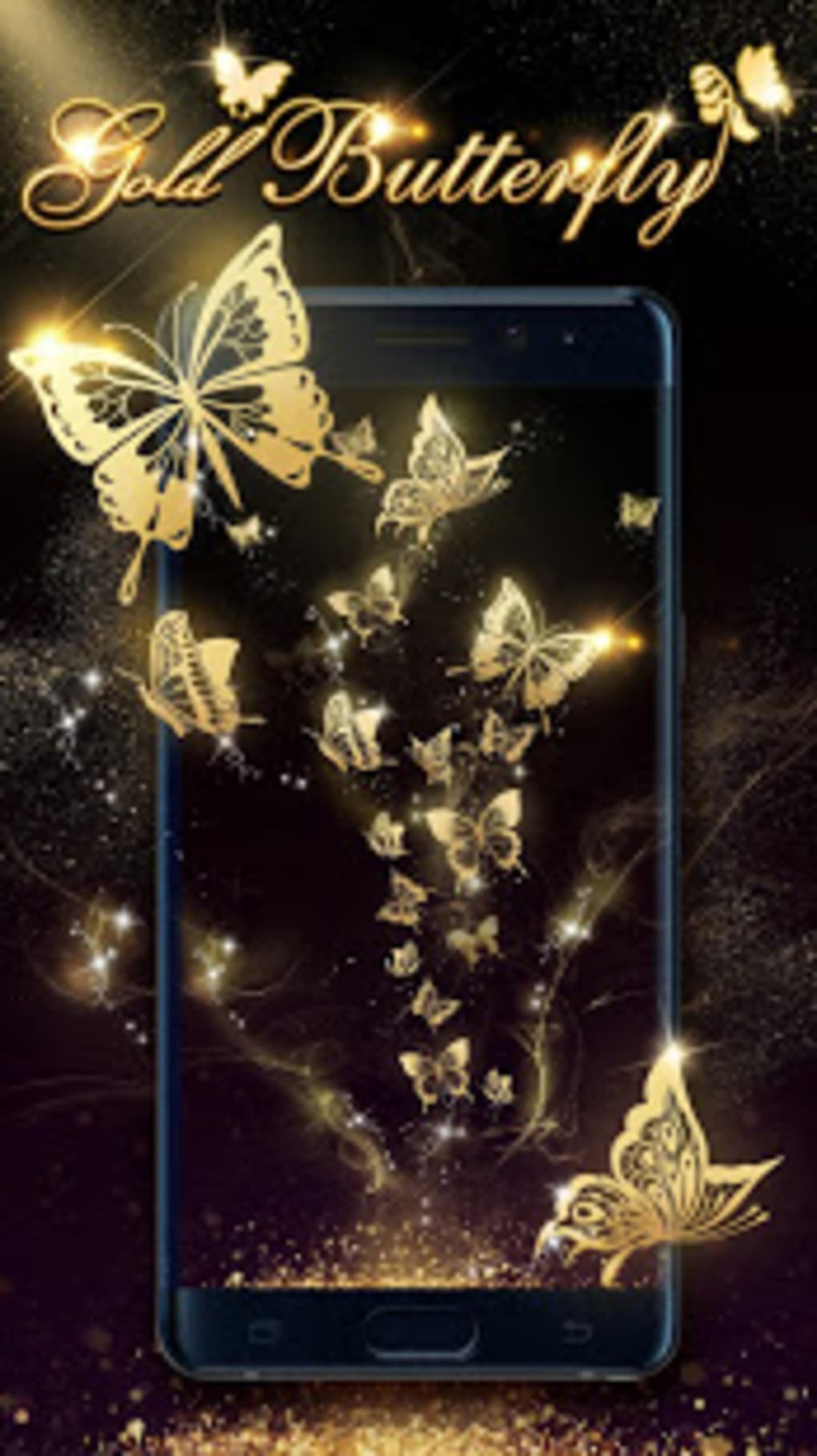 Gold Butterfly Live Wallpaper - Golden Butterfly , HD Wallpaper & Backgrounds