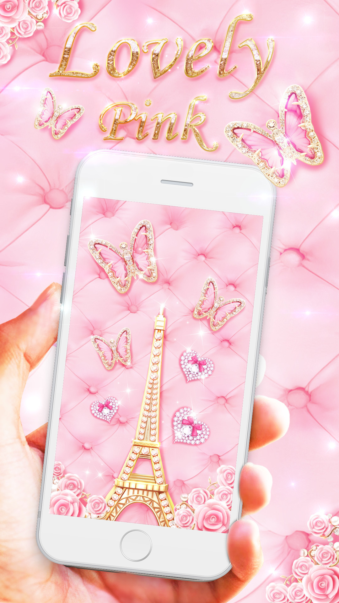 Download 
 Data Src Pink Butterfly Wallpaper For Iphone - Butterfly , HD Wallpaper & Backgrounds