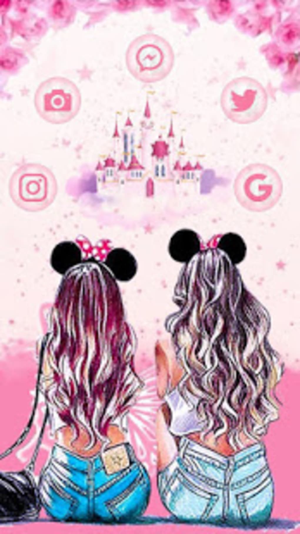 Live Wallpapers For Girls - Dibujos De Mejores Amigas Con Color , HD Wallpaper & Backgrounds
