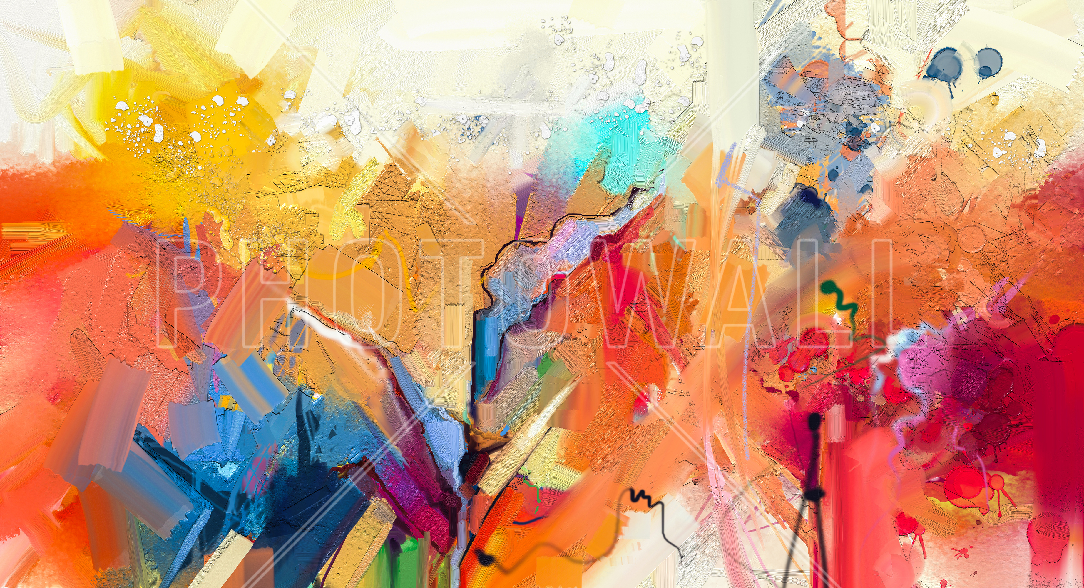 Colorful Abstract Painting - Large Modern Framed Prints , HD Wallpaper & Backgrounds