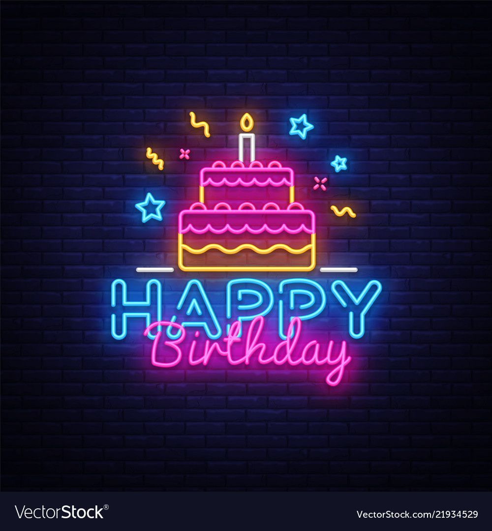 Happy Birthday Neon Png , HD Wallpaper & Backgrounds