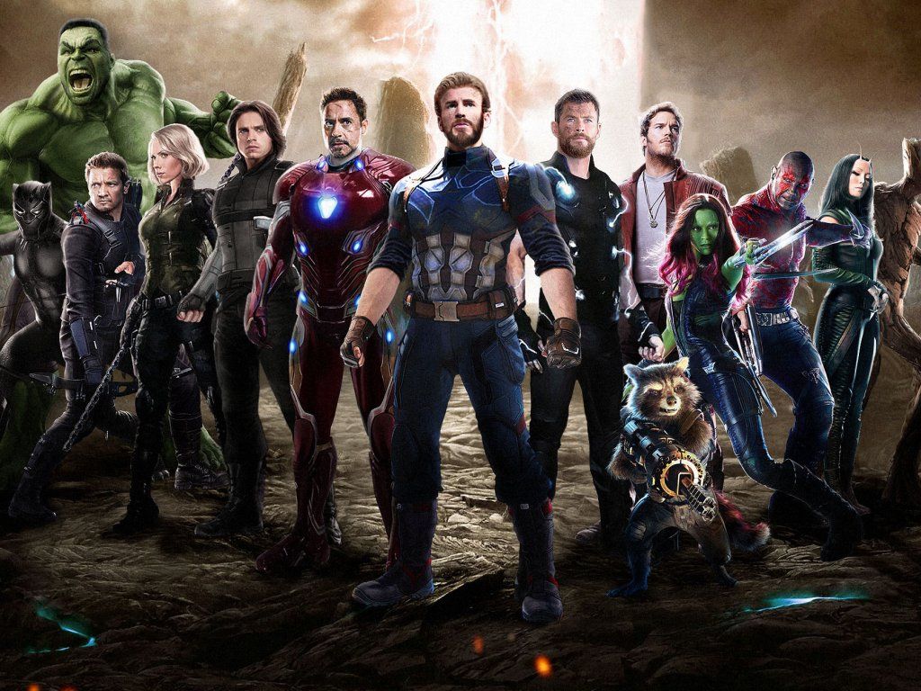 Desktop Wallpaper Team Of Superheroes, Movie, 2018, - Avenger Team Infinity War , HD Wallpaper & Backgrounds