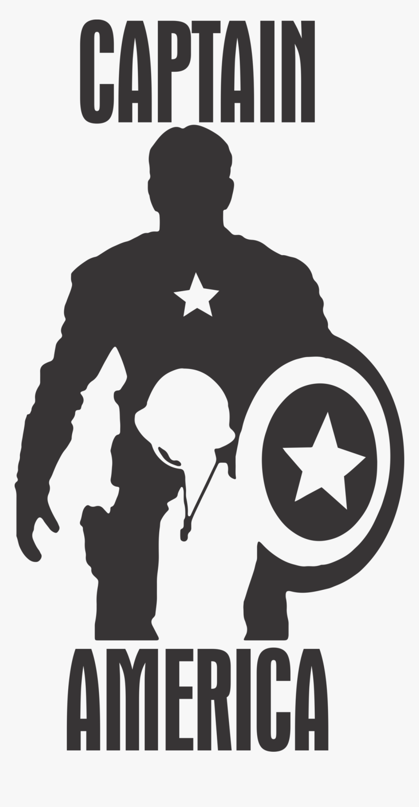 Transparent Captain America Clipart - Captain America Black And White , HD Wallpaper & Backgrounds