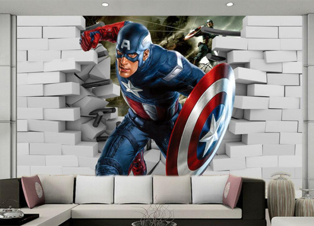 Mural Capitan America , HD Wallpaper & Backgrounds
