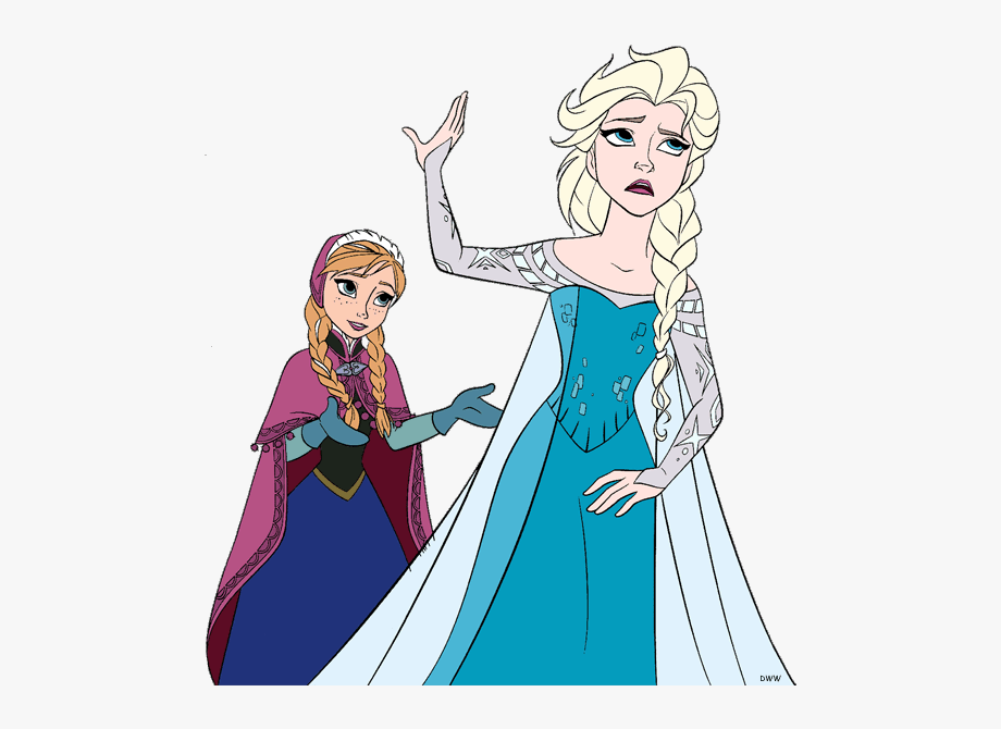 Frozen Wallpaper Titled Anna And Elsa - Disney Frozen Anna And Elsa Clip Art , HD Wallpaper & Backgrounds