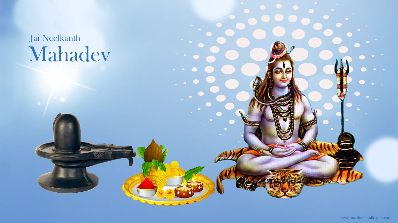 Neelkanth Mahadev Photo Wallpaper Designed With Shivlinga - Lord Shiva , HD Wallpaper & Backgrounds