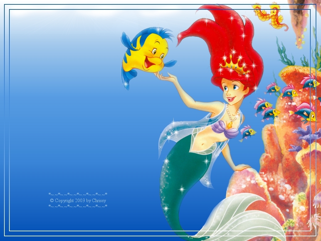 The Little Mermaid Wallpaper - Little Mermaid Invitation Background , HD Wallpaper & Backgrounds