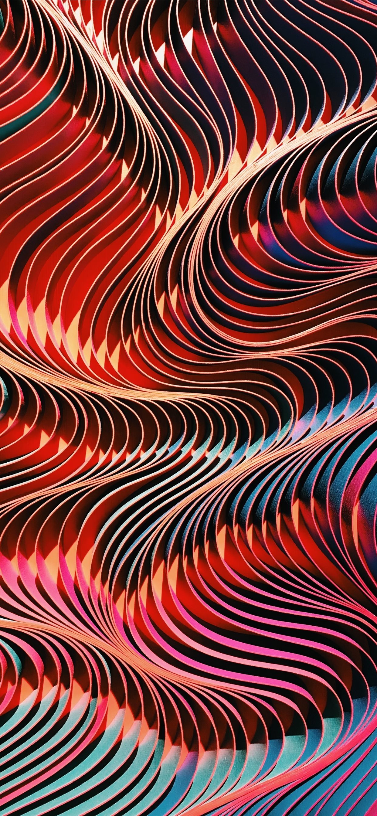 Abstract Curved Waves Wallpaper For Iphone 7 , HD Wallpaper & Backgrounds