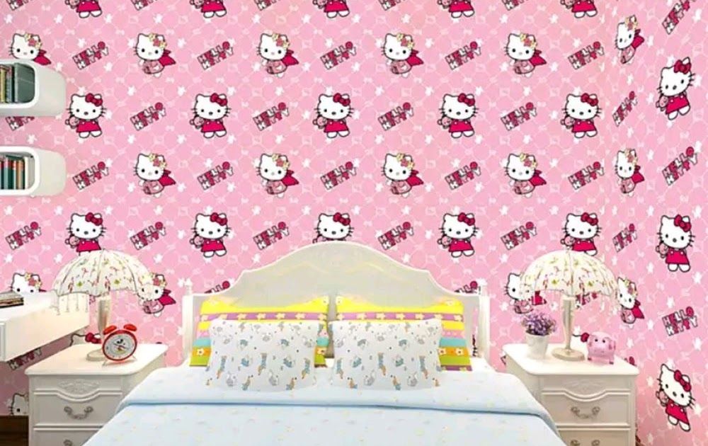 Gambar Wallpaper Warna Pink - Harga Wallpaper Dinding Hello Kitty , HD Wallpaper & Backgrounds