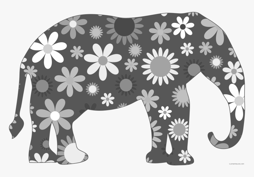 Elephant Clipart Black And White - Clip Art , HD Wallpaper & Backgrounds