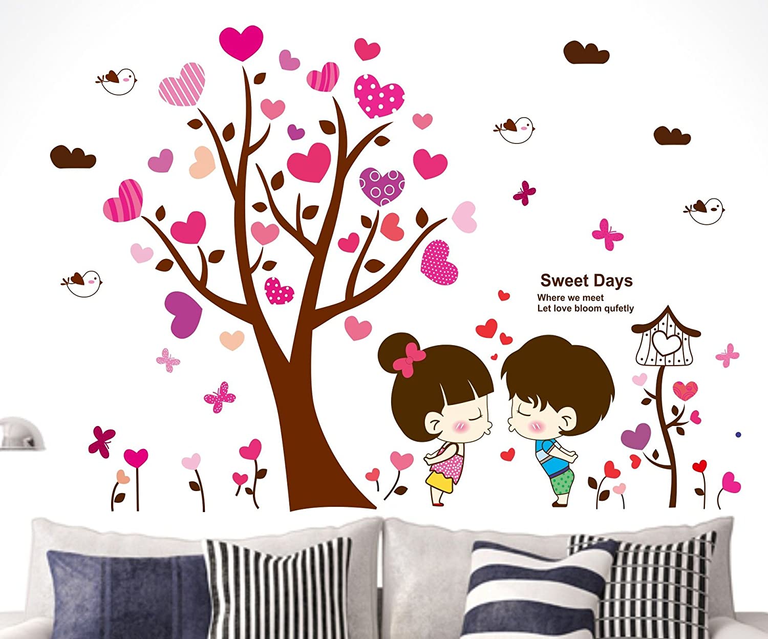 Happy Walls Boy S And Girl S Love Wall Sticker And - Sticker , HD Wallpaper & Backgrounds