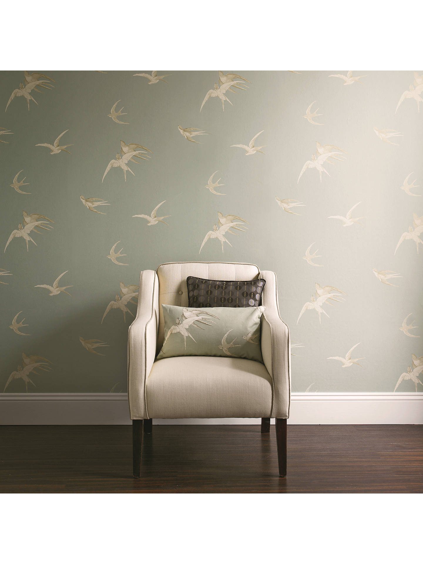 Buy Sanderson Swallows Wallpaper, Silver, Dviwsw104 - Sandersons Sea Houses , HD Wallpaper & Backgrounds