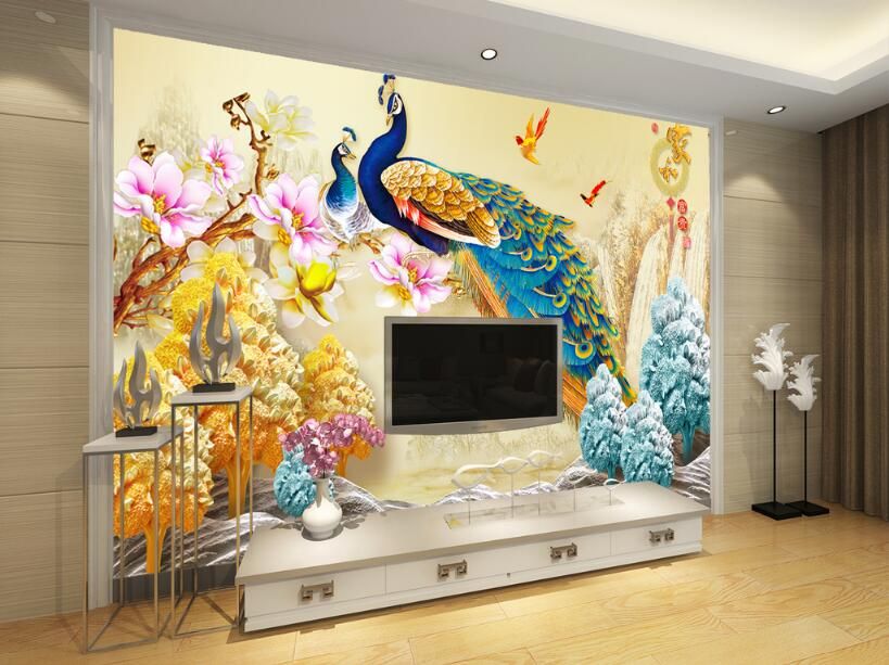 Pfau Tapete 3d , HD Wallpaper & Backgrounds