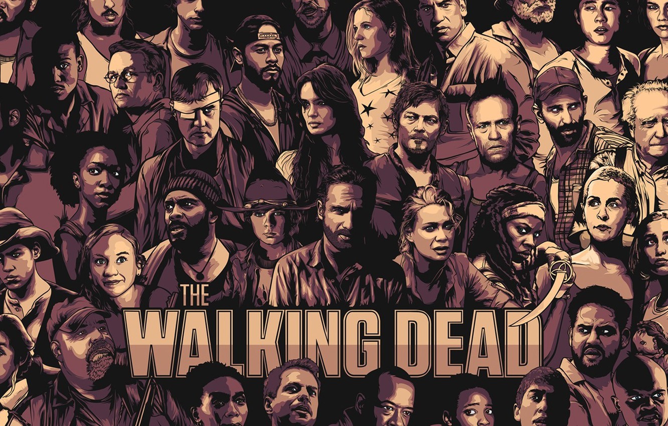 Photo Wallpaper The Walking Dead, The Walking Dead, - Dies In The Walking Dead , HD Wallpaper & Backgrounds