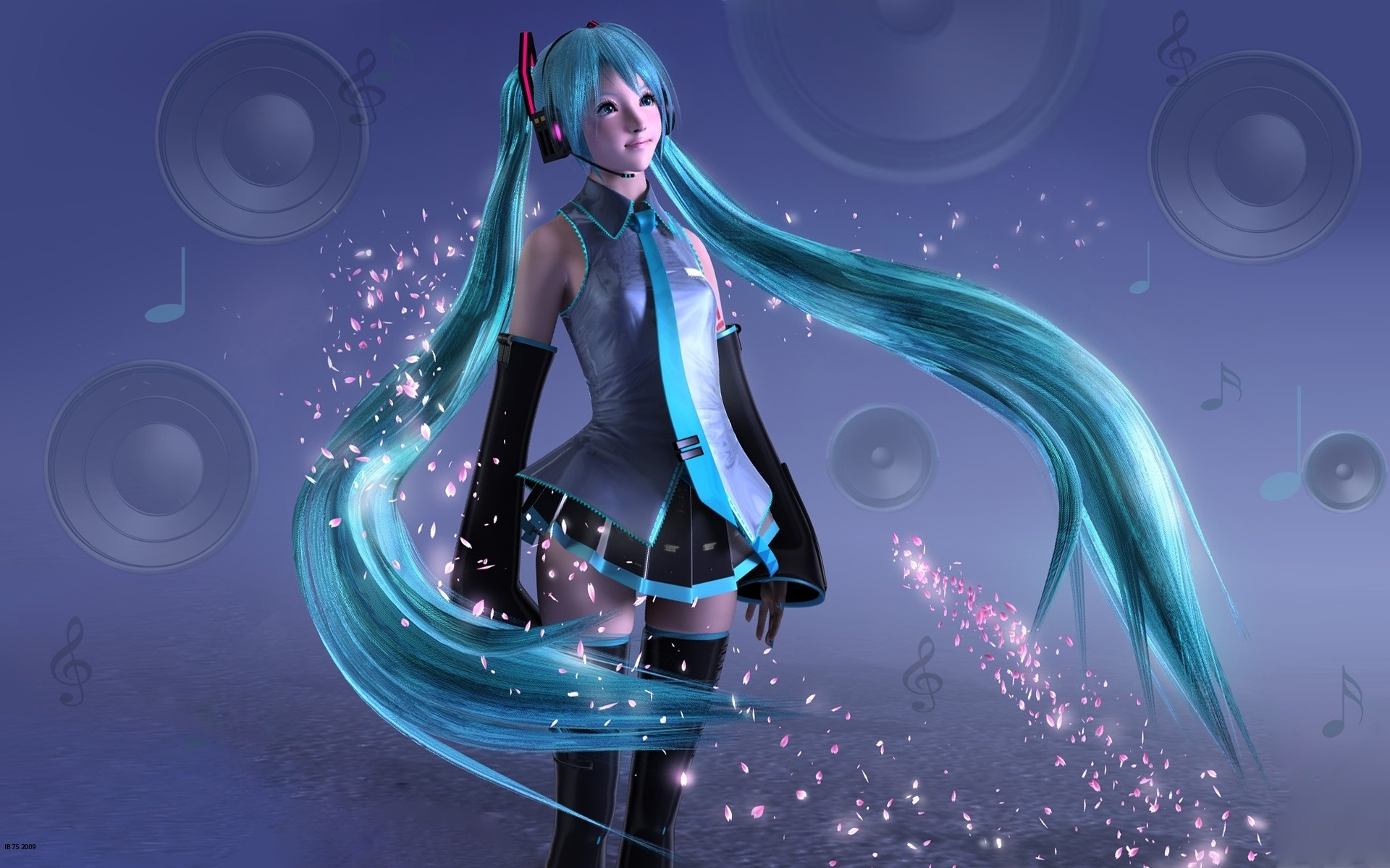 Wallpaper Hatsune Miku, Sweet Anime Girl, Blue Hair, - Hatsune Miku , HD Wallpaper & Backgrounds