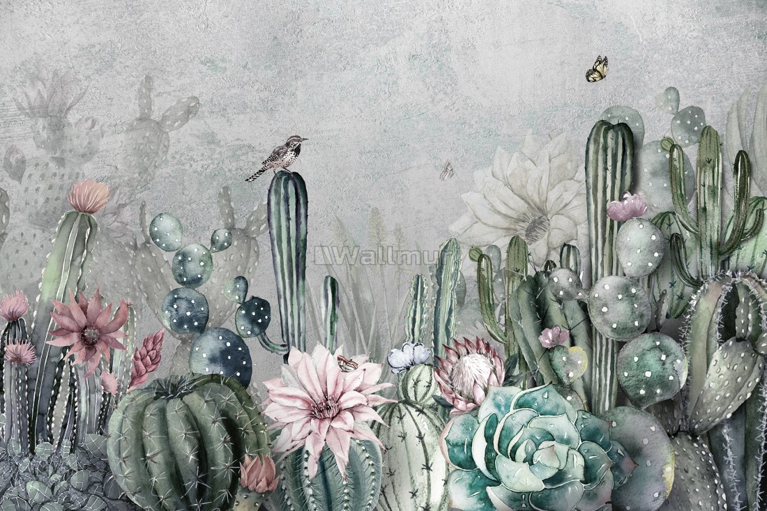 Watercolor Cactus Wallpaper Room , HD Wallpaper & Backgrounds