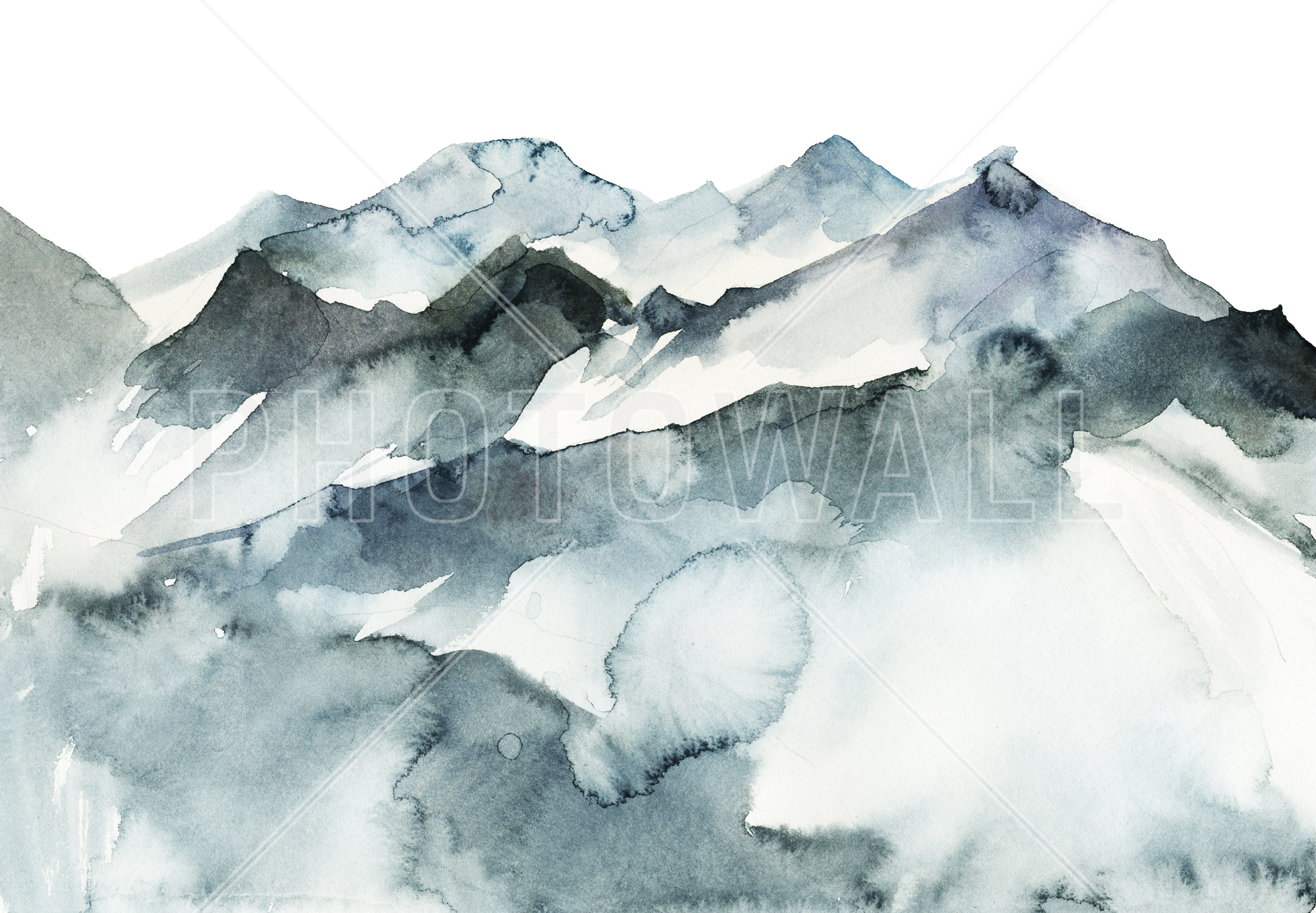 Watercolor Mountains - Wallpaper - Watercolor Mountains , HD Wallpaper & Backgrounds