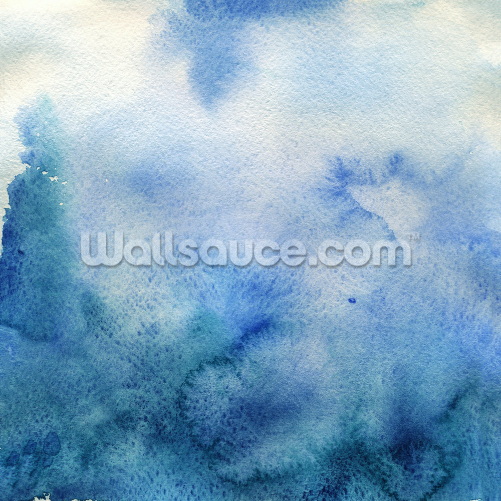 Delicate Blue Watercolor Wallpaper Mural - Blue Watercolor , HD Wallpaper & Backgrounds