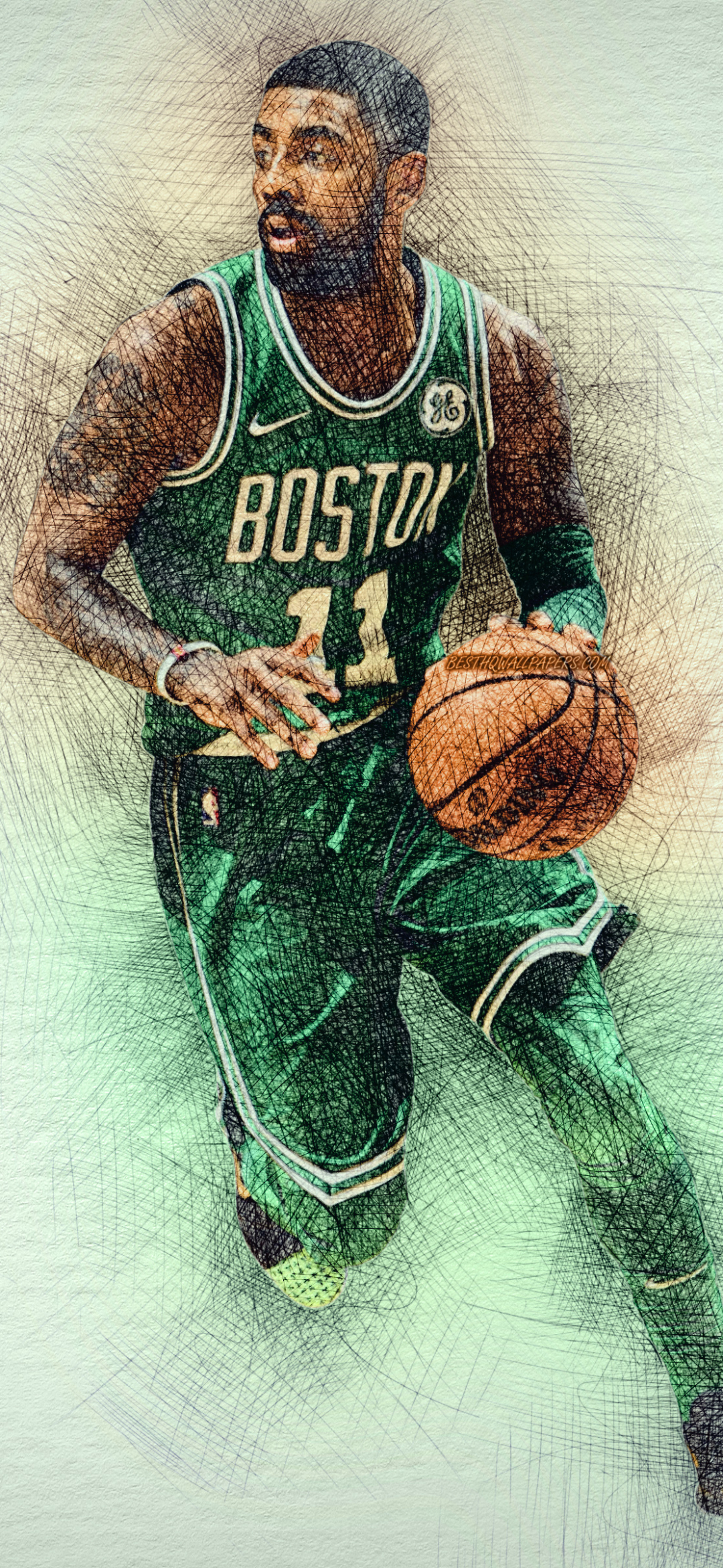 Wallpaper - Boston Celtics Kyrie Irving , HD Wallpaper & Backgrounds