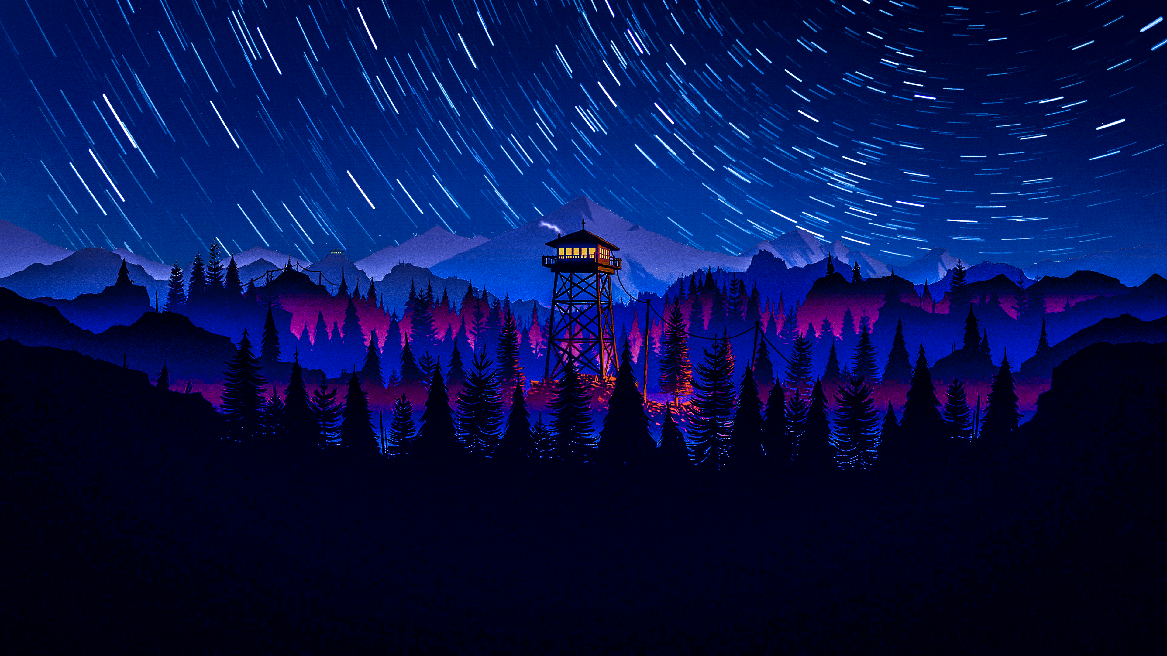 Purple Firewatch , HD Wallpaper & Backgrounds