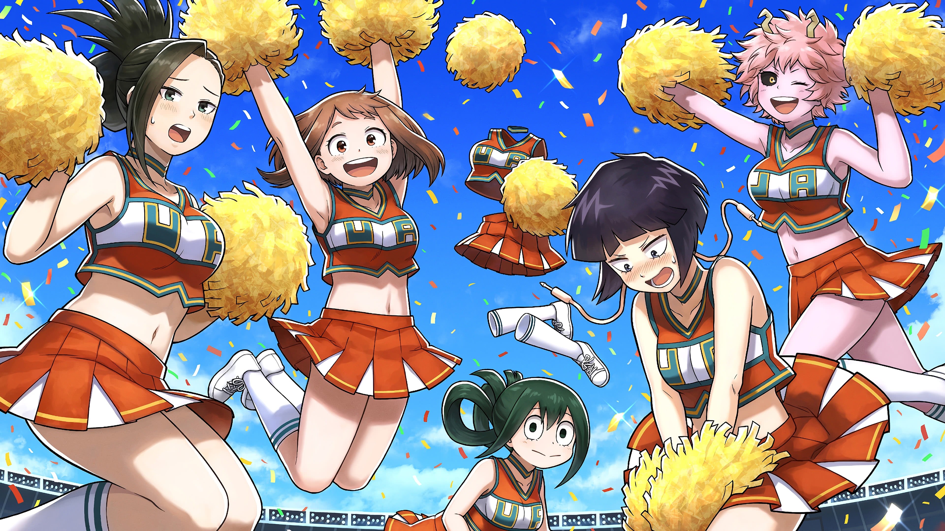 My Hero Academia Cheerleaders Uhd 4k Wallpaper - My Hero Academia Cheerleader , HD Wallpaper & Backgrounds