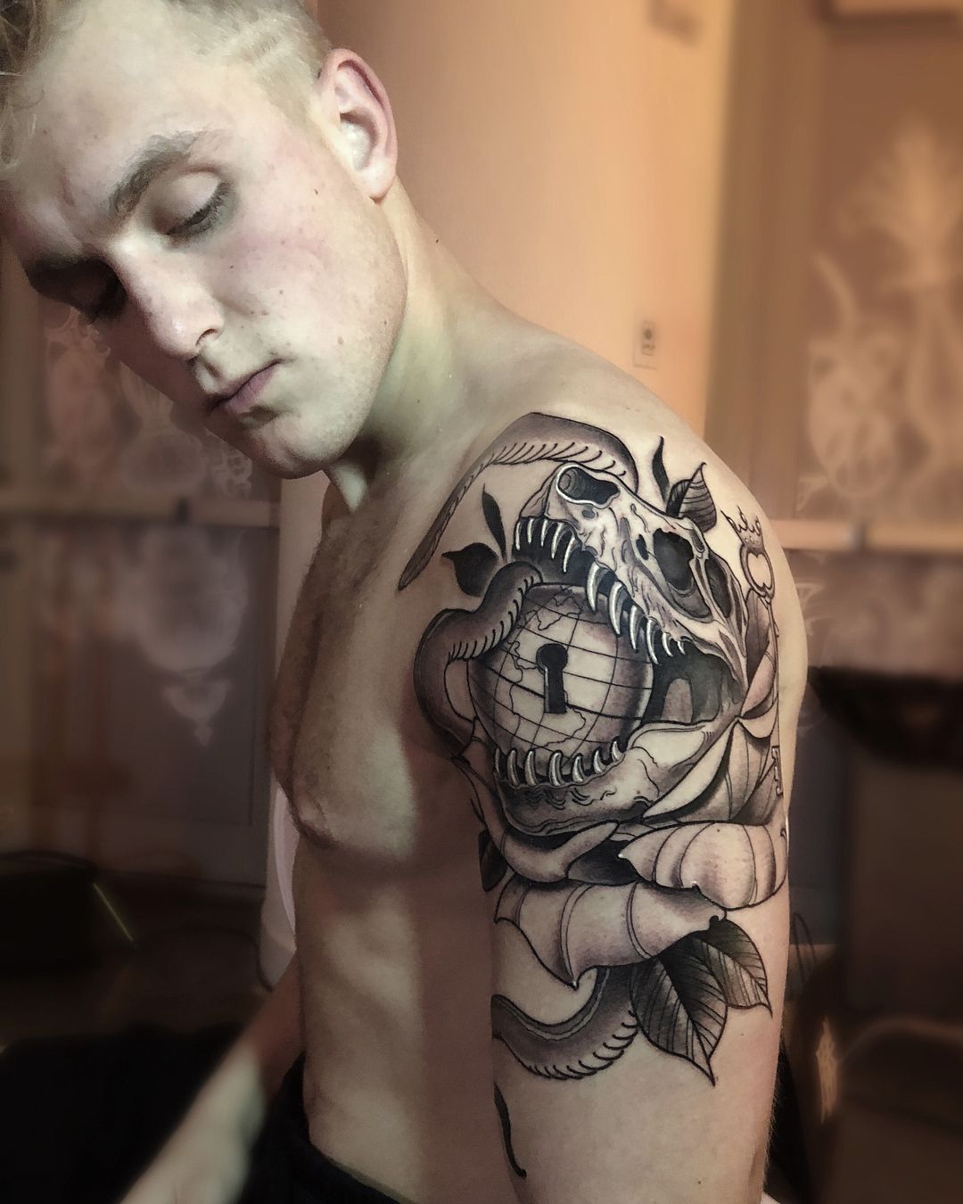 Jake Paul Tattoo Images - Jake Paul Arm Tattoo , HD Wallpaper & Backgrounds