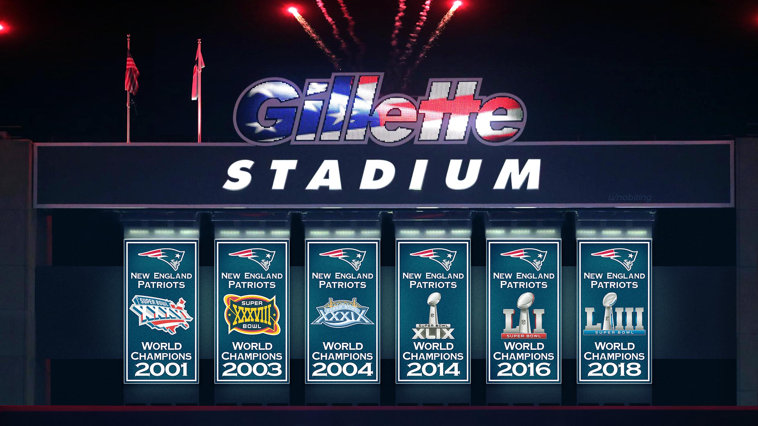 Patriots 2018 Wallpapers High Quality, Top Wallpapers - Patriots Super Bowl Banners At Gillette Stadium , HD Wallpaper & Backgrounds