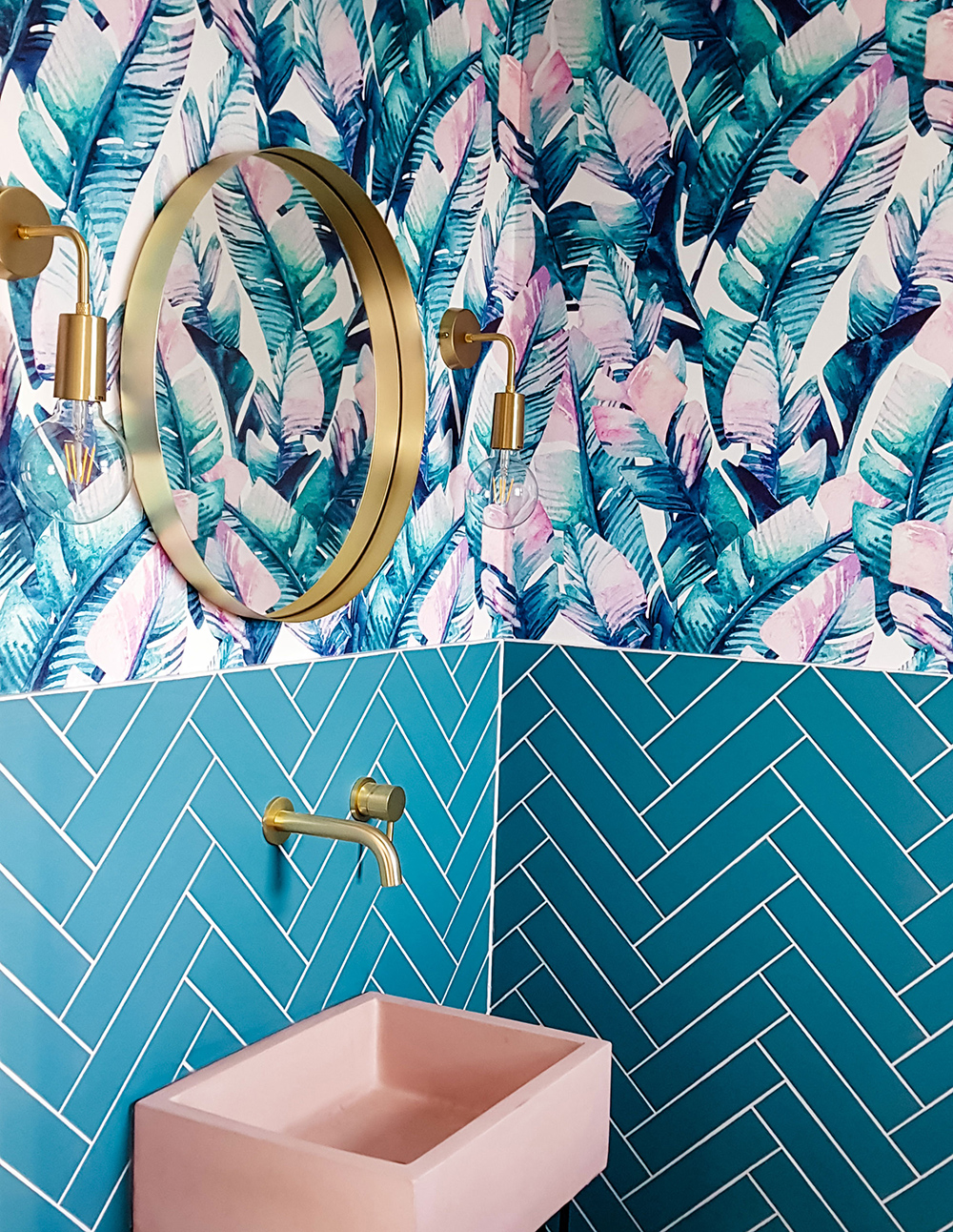 Bonnie & Bold Banana Leaf Wallpaper - Tropical Wallpaper Room , HD Wallpaper & Backgrounds