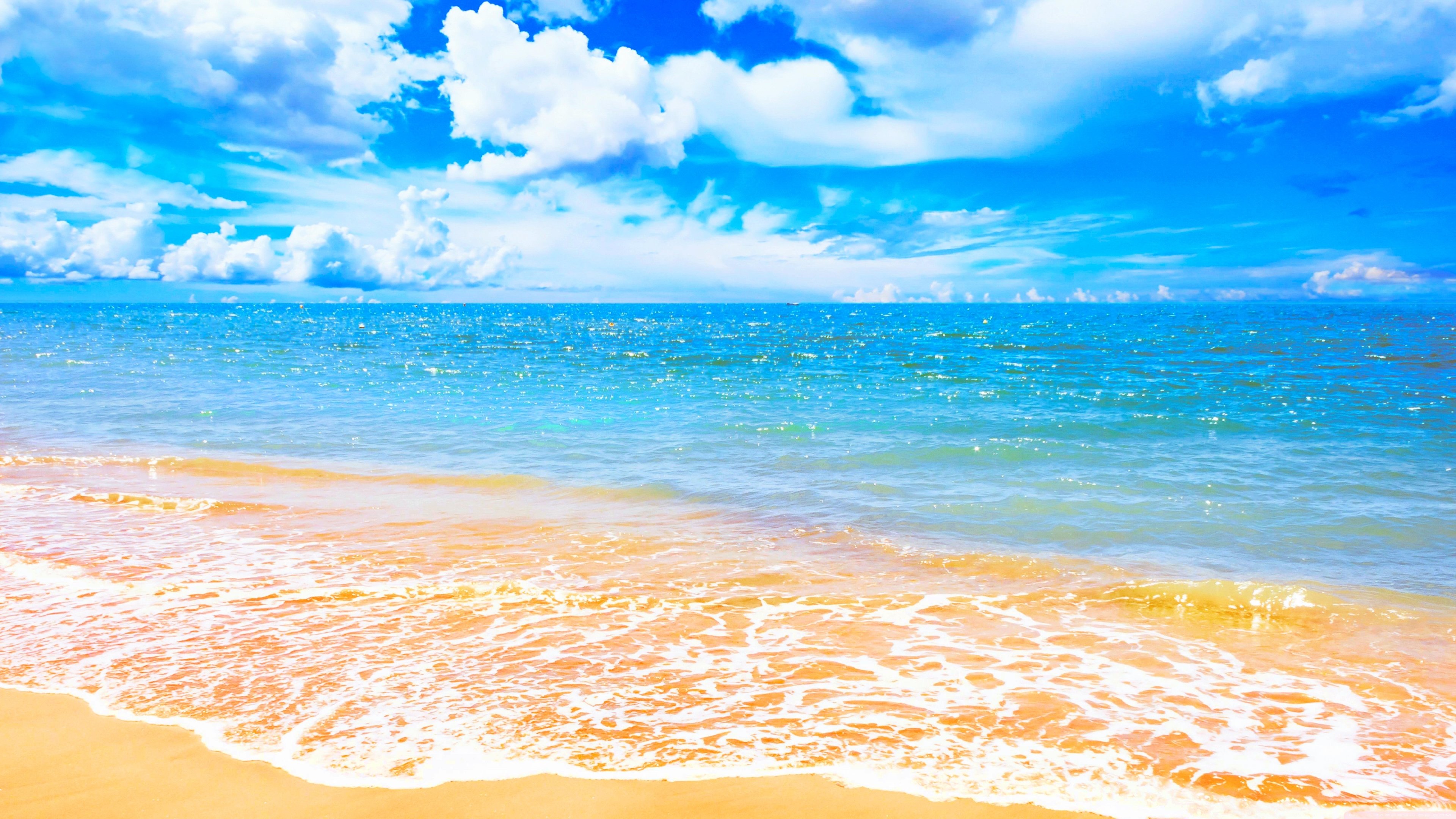 High-quality Summer Beach Wallpaper 4k Desktop - Beach Ocean Wallpaper Hd , HD Wallpaper & Backgrounds
