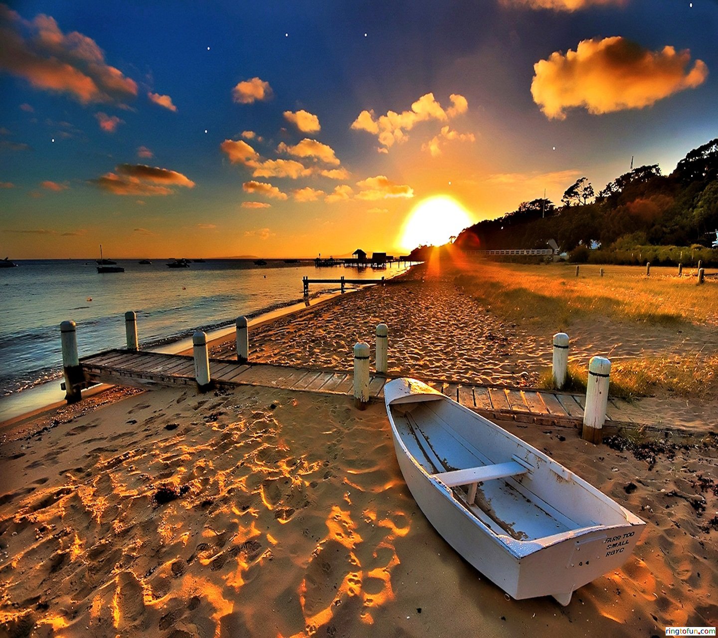 Top Most Beautiful Nature Wallpaper 9 Top Most Beautiful - Sunset Beach Wallpaper Hd , HD Wallpaper & Backgrounds