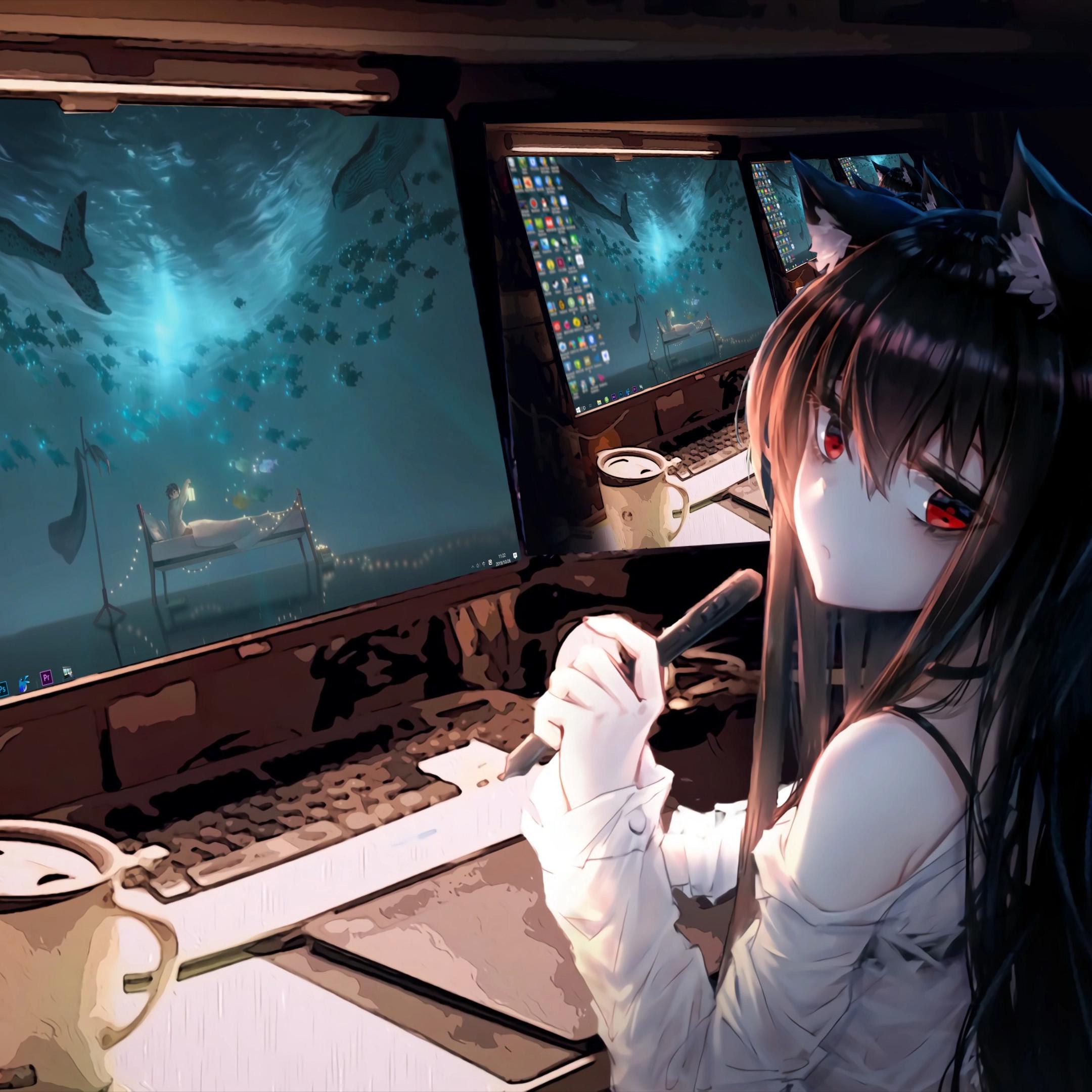 Desktophut Animated Wallpaper, Live Wallpaper, Animated - Anime Girl Wallpaper 4k , HD Wallpaper & Backgrounds