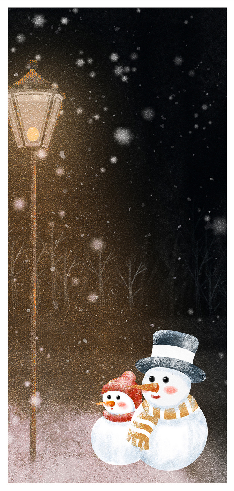 Night Mobile Wallpaper - Winter , HD Wallpaper & Backgrounds