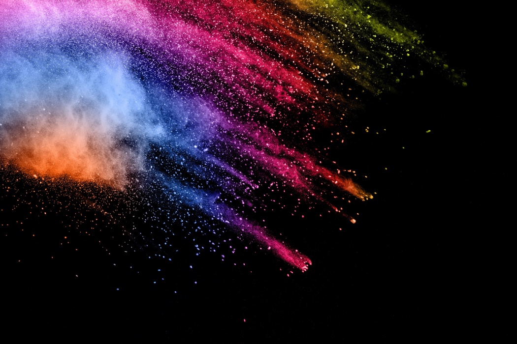 Scatters Colors Over Black Background - Color Black Background Download , HD Wallpaper & Backgrounds