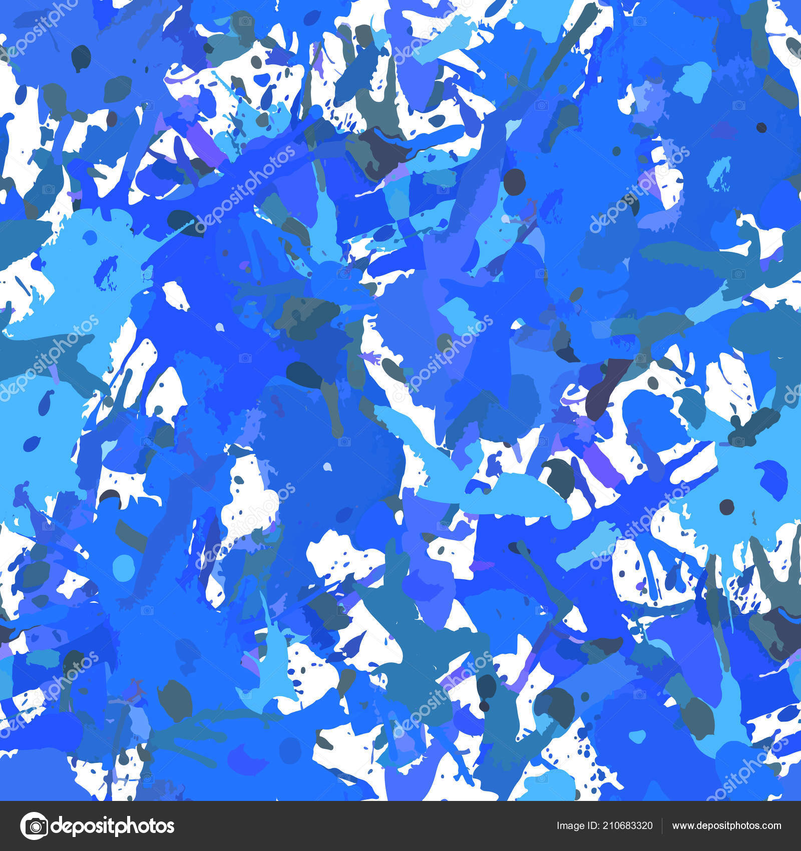 Funky Blue Paint Splashes Seamless Pattern Abstract - Funky Splashed Abstract Pattern , HD Wallpaper & Backgrounds