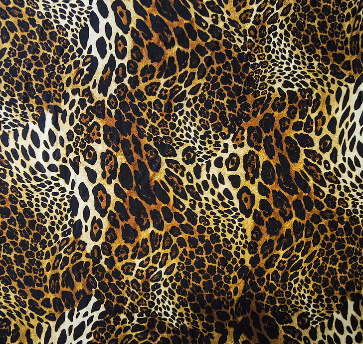 Brown, Black, And Beige Leopard Print Textile, Wool, - Leopard Print ...