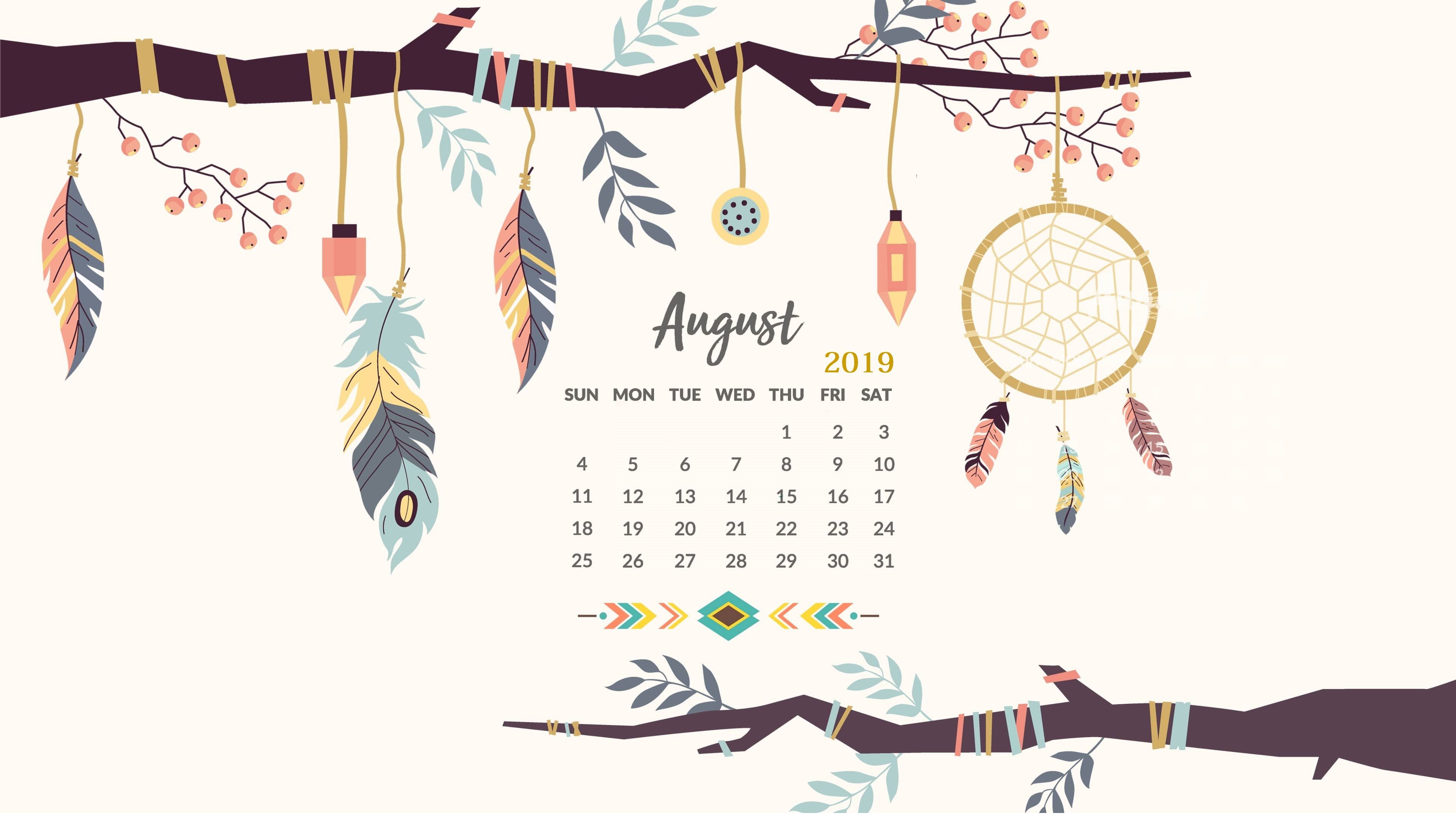 Cute Calendar August 2020 , HD Wallpaper & Backgrounds