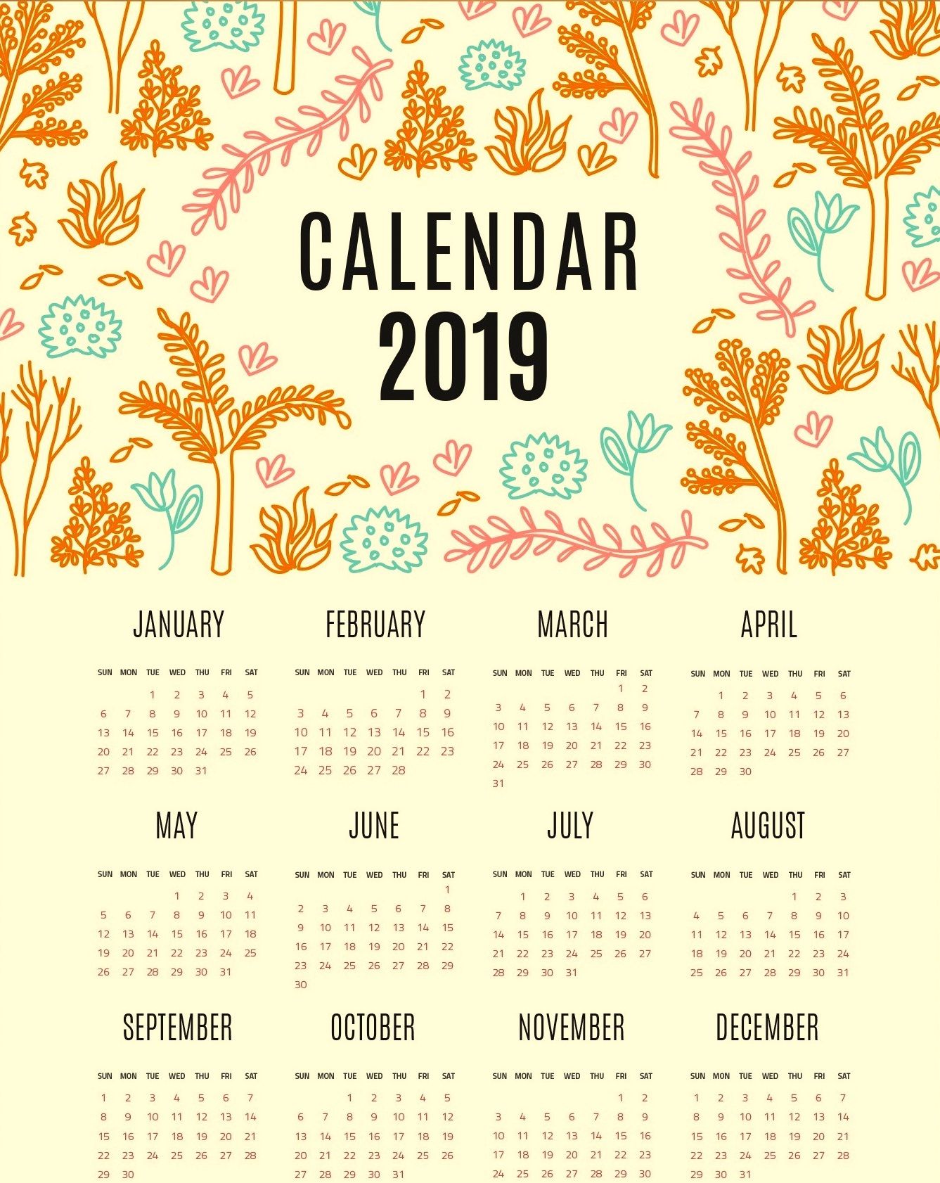 Calendar Wallpaper - Calendar Wallpaper 2019 , HD Wallpaper & Backgrounds