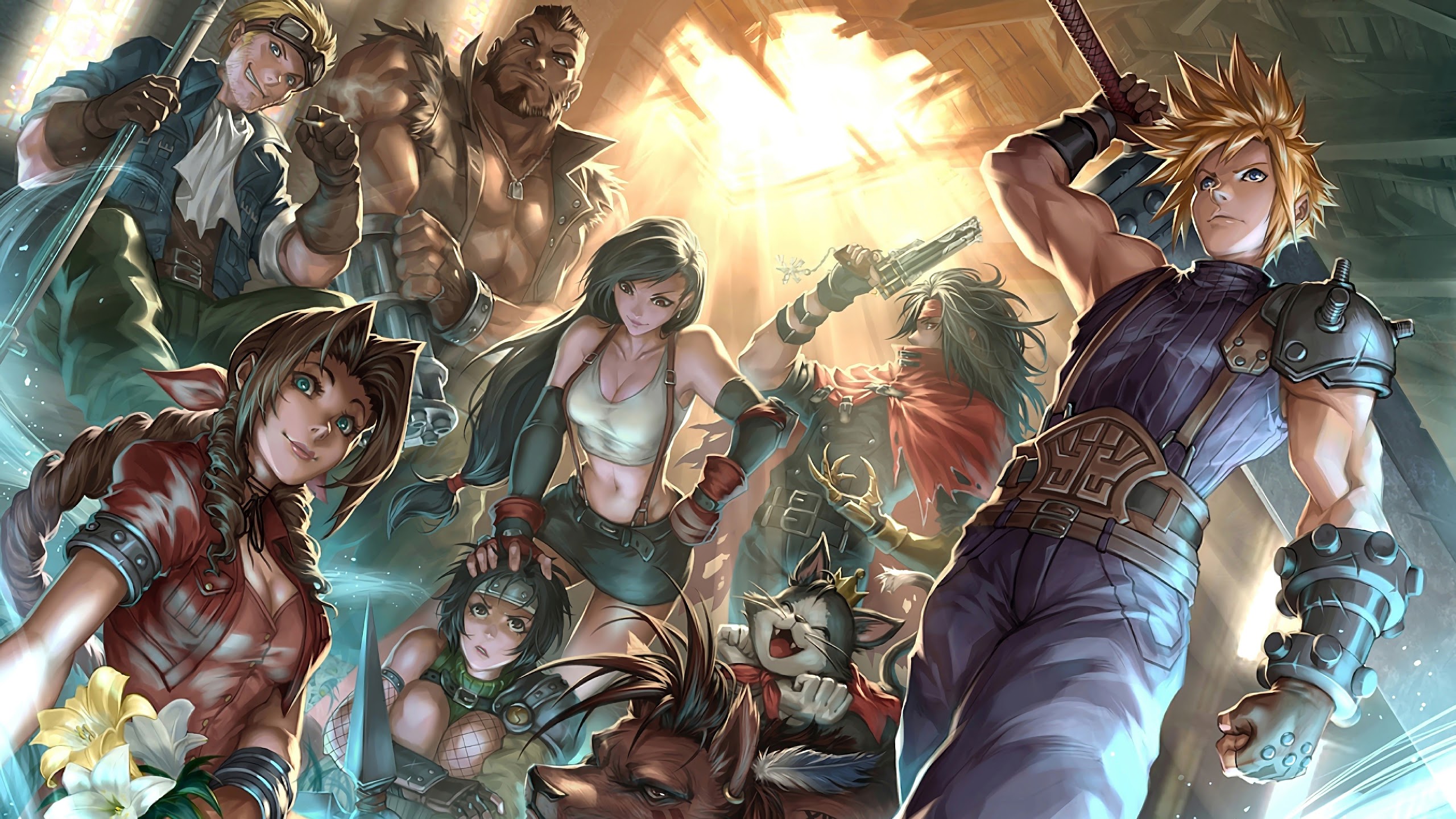 Final Fantasy Wallpaper - Final Fantasy 7 Remake Fanart , HD Wallpaper & Backgrounds